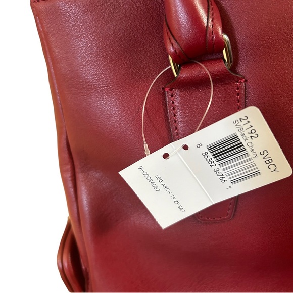 Coach Legacy # 21192 Leather Archive Zip Top Handle Bag - Black Cherry Red (NWT) - Picture 9 of 12